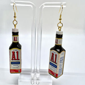 A1 Steak Sauce Earrings - Mini Brands Earrings - Food Earrings